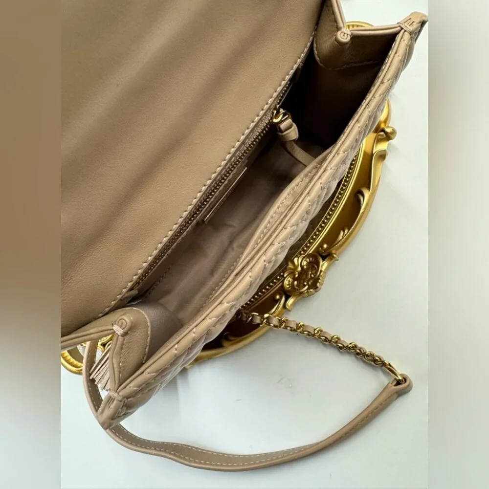 🆕 TORY BURCH 🧿 NWOT Fleming Small Convertible Shoulder Bag, Beige In Bedrock